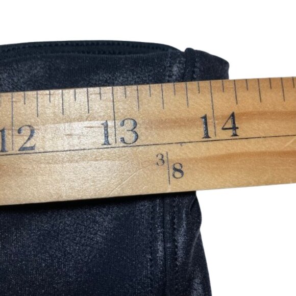 SPANX BY SARA BLAKELY XL Black Faux Leather Pull-On Ankle Leggings High Waist - Picture 7 of 9